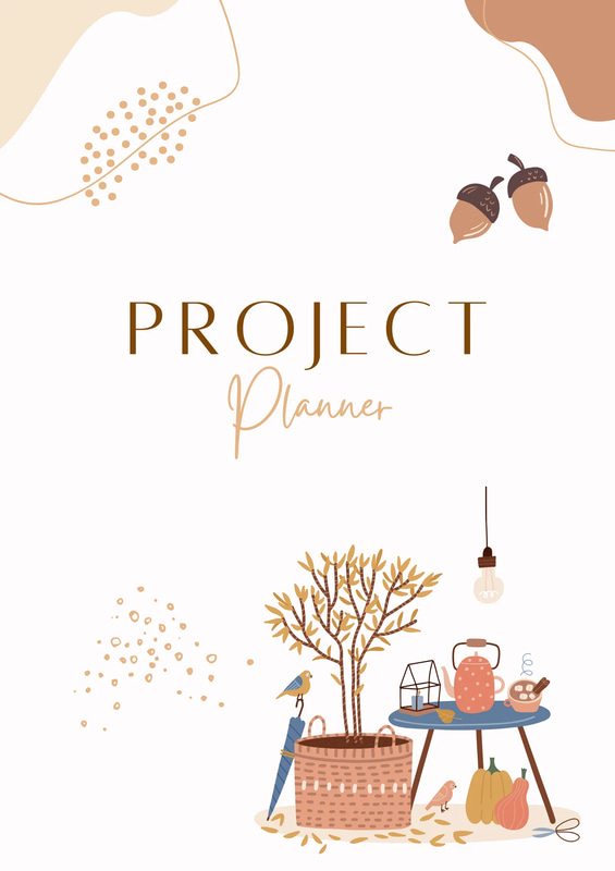 Feminine Focus Brown Daily Project Planner A4 - Elegant Productivity Organizer for Personal and Professional Task Management