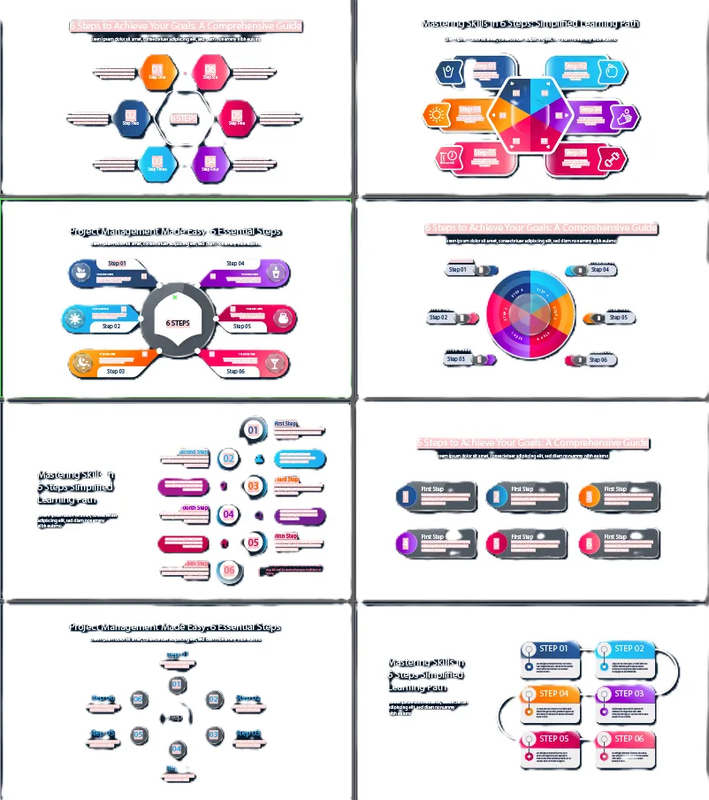 6-Step Infographic Journey Design Pack - Clean Visual Storytelling Templates for Marketers and Educators