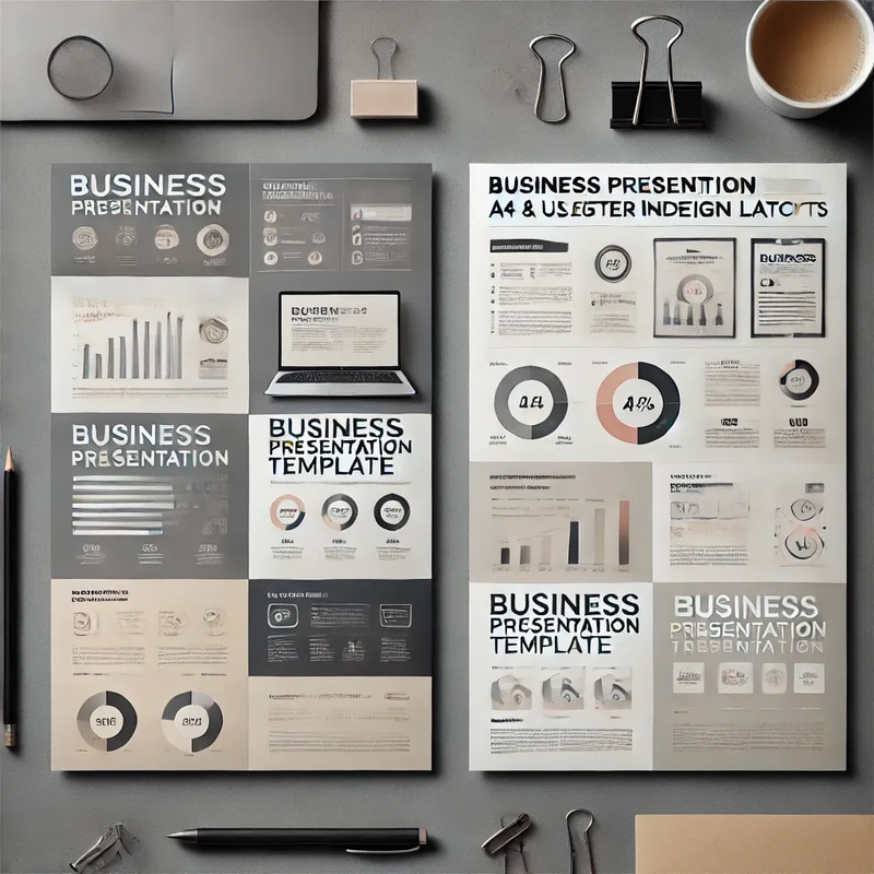 Business Presentation Template - A4 & US Letter InDesign Layouts - Professional Pitch Deck & Proposal Design for Business Success