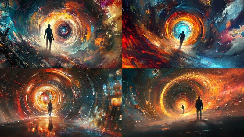 Futuristic Time Machine Neon Temporal Lab - Sci-Fi Cosmic Frame Art for Visionary Creators and Ambient Spaces