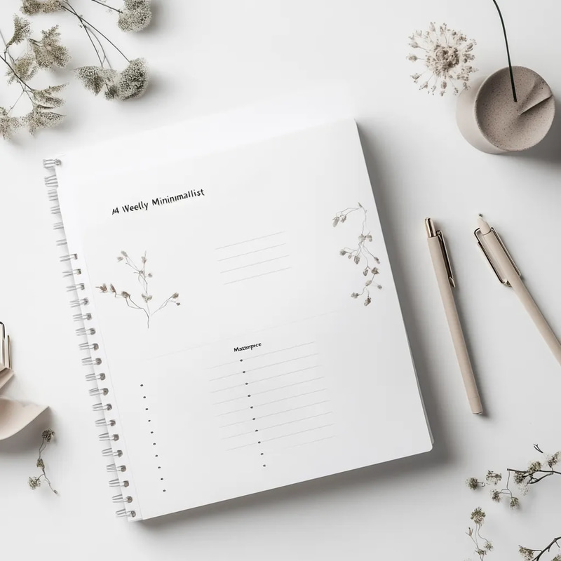 A4 Weekly Minimalist Masterpiece - Sleek Planner for Efficient Weekly Organization and Time Management