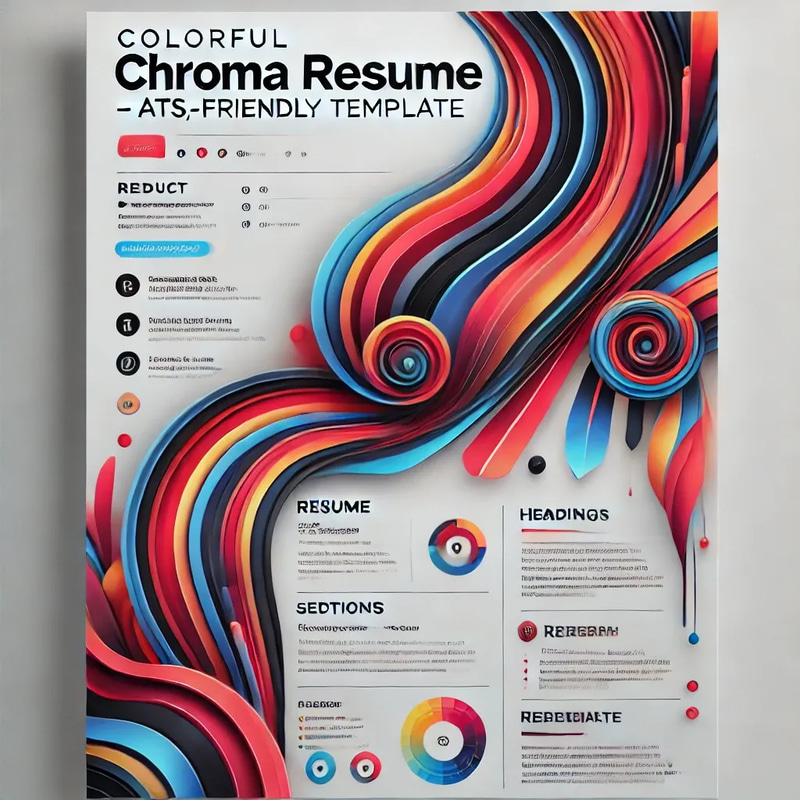 Colorful Chroma Resume - ATS-Friendly Template - Vibrant Professional CV Design for Job Seekers and Career Growth