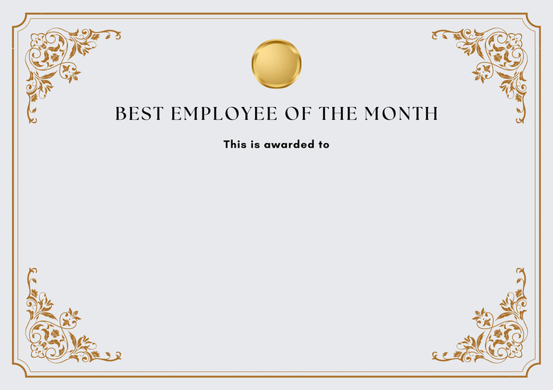 Classic Design Best Employee Certificate - Elegant Recognition Template for Professional Awards and Team Motivation