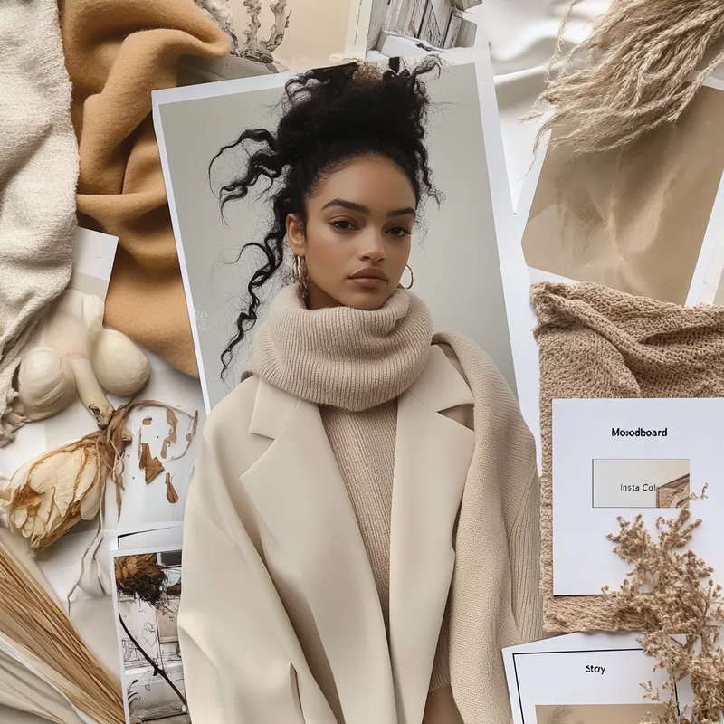 Beige Fashion Moodboard - Insta Collage Story - Elegant Animated Social Media Template for Fashion Creators and Influencers