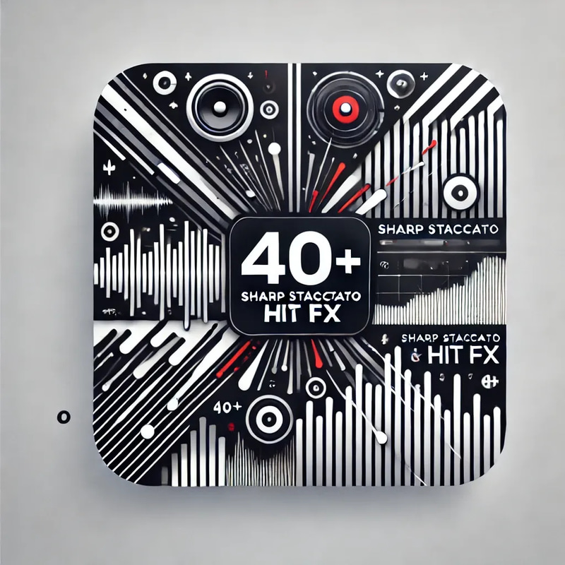 40+ Sharp Staccato Hit FX - AI-Enhanced Crisp Sound Effects for Dynamic Audio Projects and Media Production