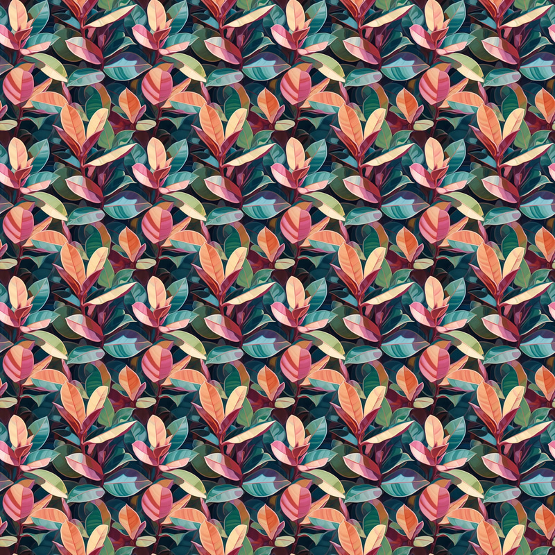 Rubber Plant Urban Jungle Patterns - Contemporary Botanical Prints for Designers and Creative Projects