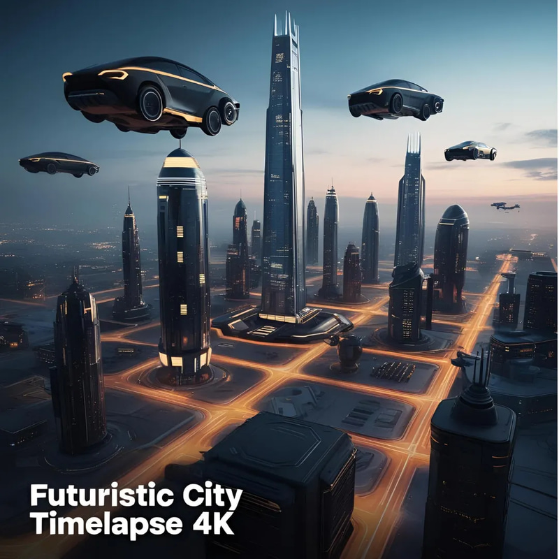 Futuristic City Timelapse 4K - Cinematic Aerial Timelapse Video for Dynamic Visual Storytelling and Creative Projects