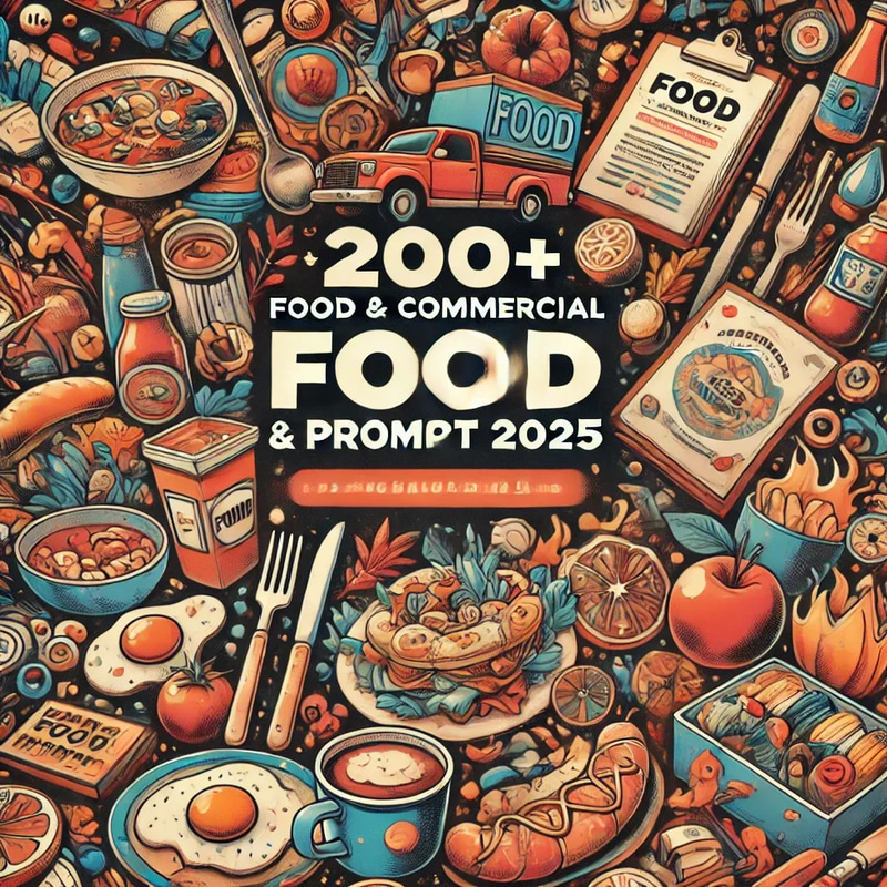 200+ Food & Commercial Prompt 2025 - Creative AI Art Prompts for Foodies and Marketing Professionals