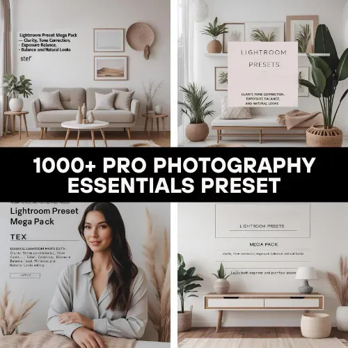 1000+ Pro Photography Essentials Preset - Comprehensive Lightroom Preset Collection for Professional Photo Editing and Creative Mastery