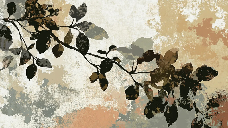 Large Abstract Botanical Piece - Digital Wall Art - Modern Organic Decor for Creative Spaces and Wellness Environments