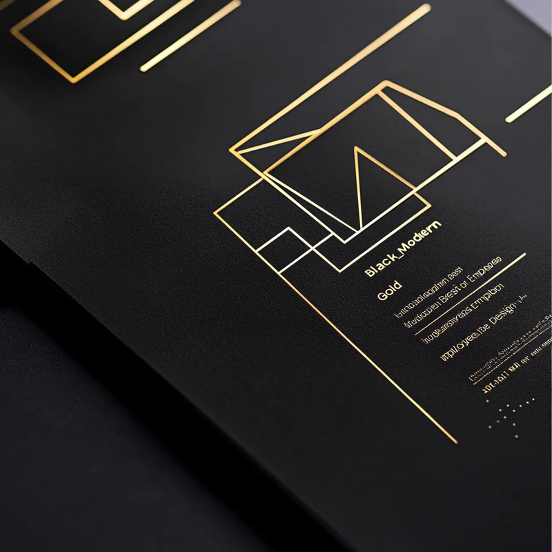 Black Gold Modern Best Employee Design - Elegant Recognition Cards for Corporate Appreciation and Team Motivation