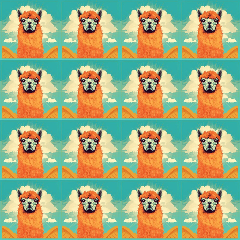 Andean Alpaca Wool Weave Patterns - Authentic Animal-Inspired Textile Designs for Creative Prints and Crafts