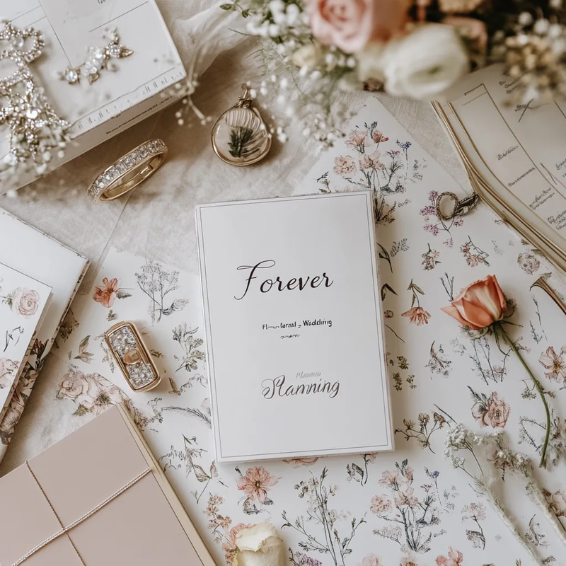 Forever Floral Wedding Planning Sheet - Elegant Event Organizer for Seamless Wedding and Party Planning