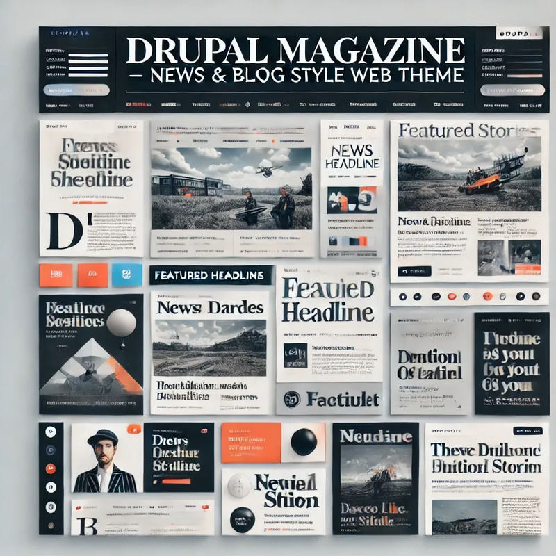Drupal Magazine News Blog Style Web Theme - Modern Responsive Drupal Theme for Publishers and Content Creators