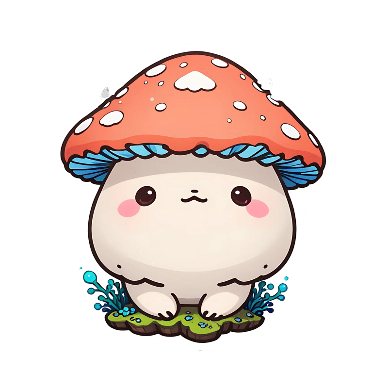 50 Mystic Caps Mushroom Sticker Set - Enchanting Jungle & Forest-Themed Digital Stickers for Creators and Planners