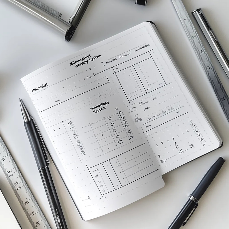 Minimalist Weekly Chronology System - Streamlined Planner for Efficient Weekly Organization and Productivity