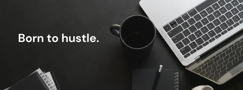 Black Flatlay Finance Quote FB Cover - Clean Social Media Template for Financial Brands and Engaging Facebook Ads