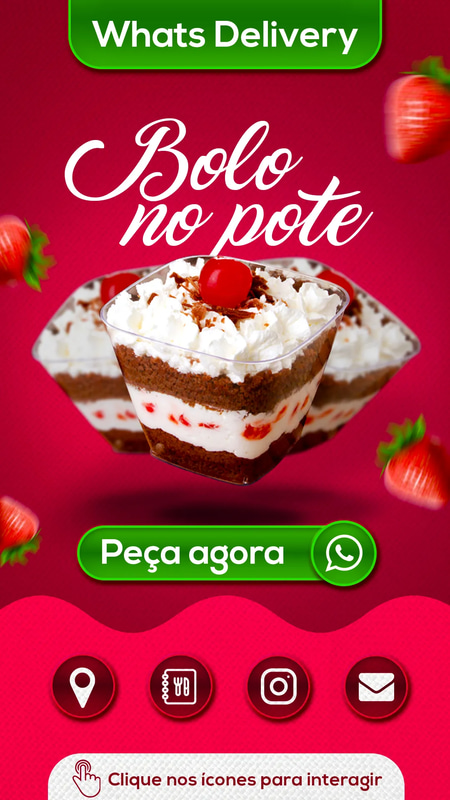 Jar Cake Delivery Digital Card - PSD Format - Modern Business Card Templates for Creative Entrepreneurs and Delivery Services