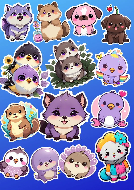 50+ Woodland Crew Animal Pack - Charming Nature-Inspired Stickers for Creators and Crafters