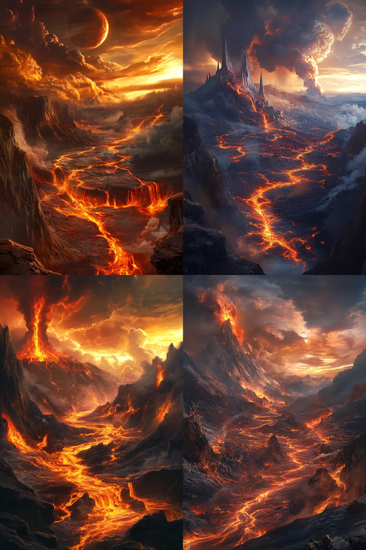 Volcanic Alien Planet - Cinematic Sci-Fi Landscape Art for Futuristic and Creative Projects