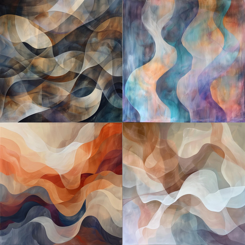 Lyrical Abstract Soft Undulating Forms - Elegant Abstract Art for Creative Spaces and Visual Storytelling