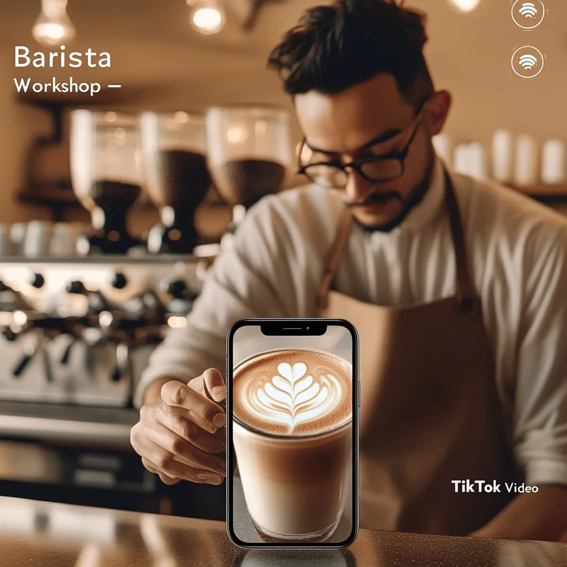 Barista Workshop - TikTok Video - Trendy TikTok Video Template for Engaging Coffee Content Creators