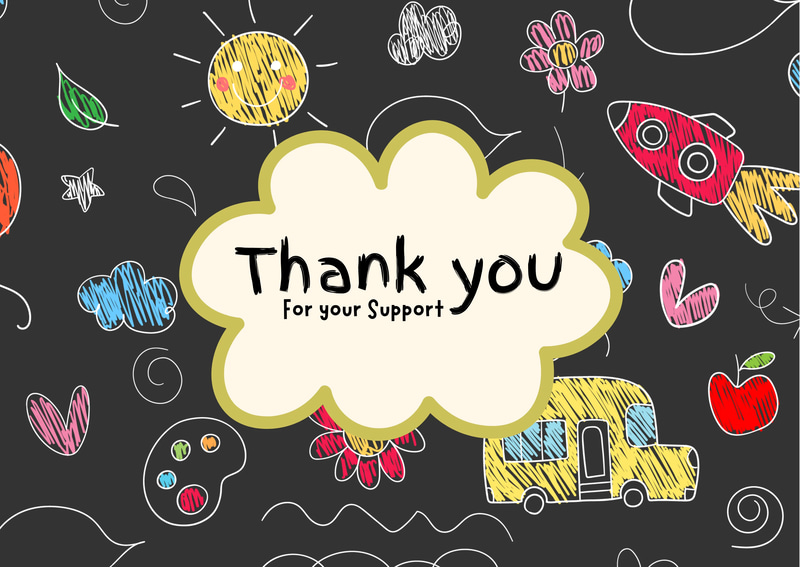 Doodle Thank You Card - Playful Hand-Drawn Gratitude Note for Personal and Business Use