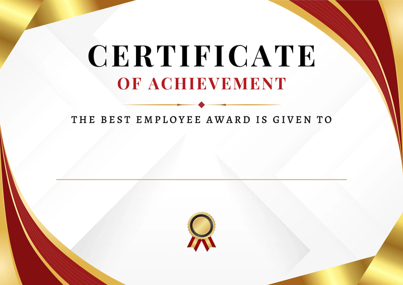 Elegant Recognition Best Employee Certificate - Premium Award Template for Professional Employee Appreciation and Corporate Honors