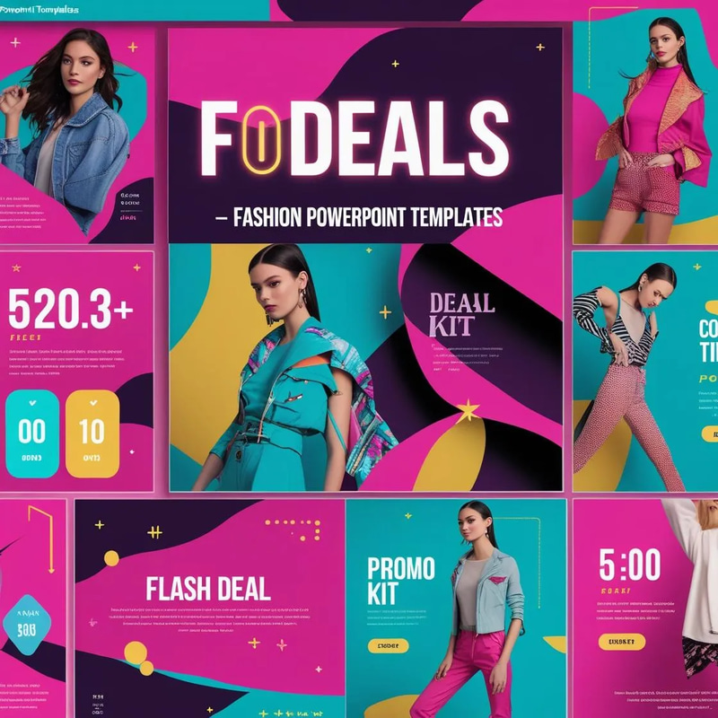Flash Deal Promo Kit - Fashion PowerPoint Templates - Dynamic Animated Social Media Graphics for Trendy Brand Campaigns