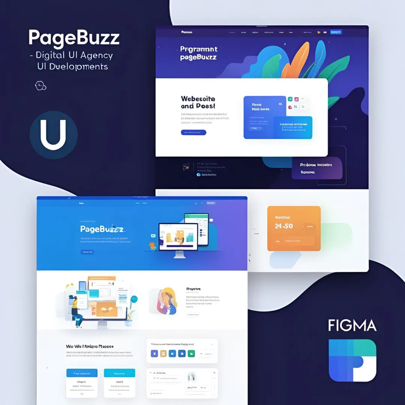 Pagebuzz Digital Agency UI - Modern Website UI/UX Design Kit for Creative Agencies and Professionals