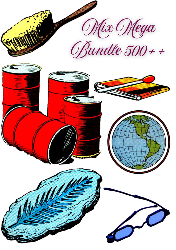 500++ Mixed Themes Clipart Mega Design Bundle - Versatile Creative Assets for Designers and Content Creators