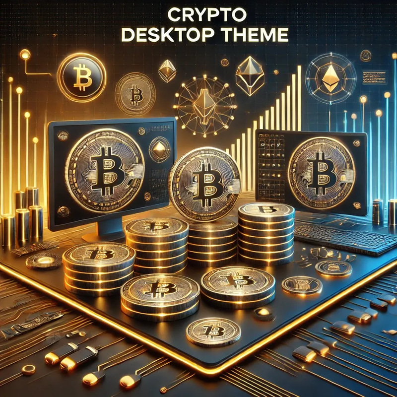 Bitcoin Crypto Desktop Theme - Sleek, Modern PC Customization for Crypto Enthusiasts and Digital Professionals