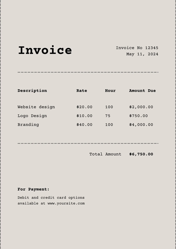 Creative Invoice Design for Service Brands - Professional Business & Office Invoice Template for Streamlined Billing and Client Communication