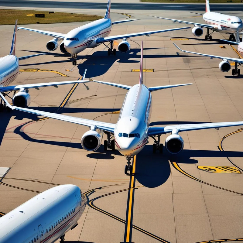 Airport Tarmac Ballet - Planes & Motion 4K - Cinematic Travel Stock Video for Tourism and Adventure Projects