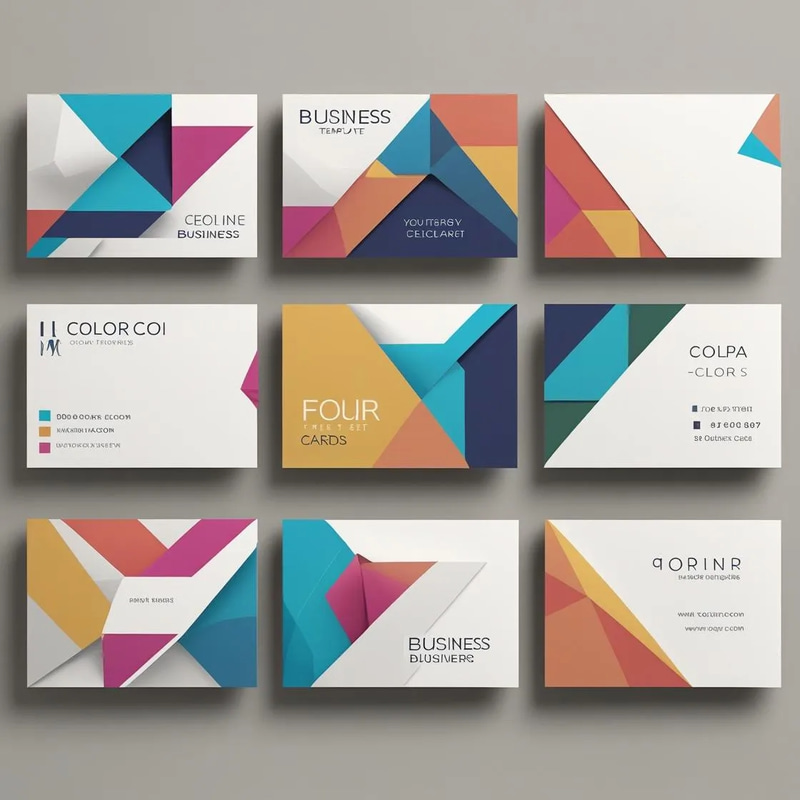 Colorful Business Stationery Set - Vibrant Business Card Template for Professional Branding and Commercial Use