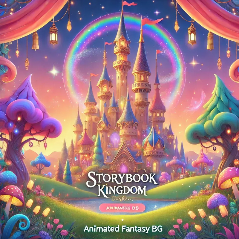 Storybook Kingdom Animated Fantasy Background - Cinematic Motion Graphics for Creative Video Projects and Storytelling