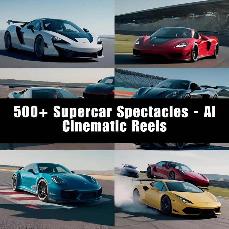 500+ Supercar Spectacles - AI Cinematic Reels for Dynamic Sports & Vehicle Visuals