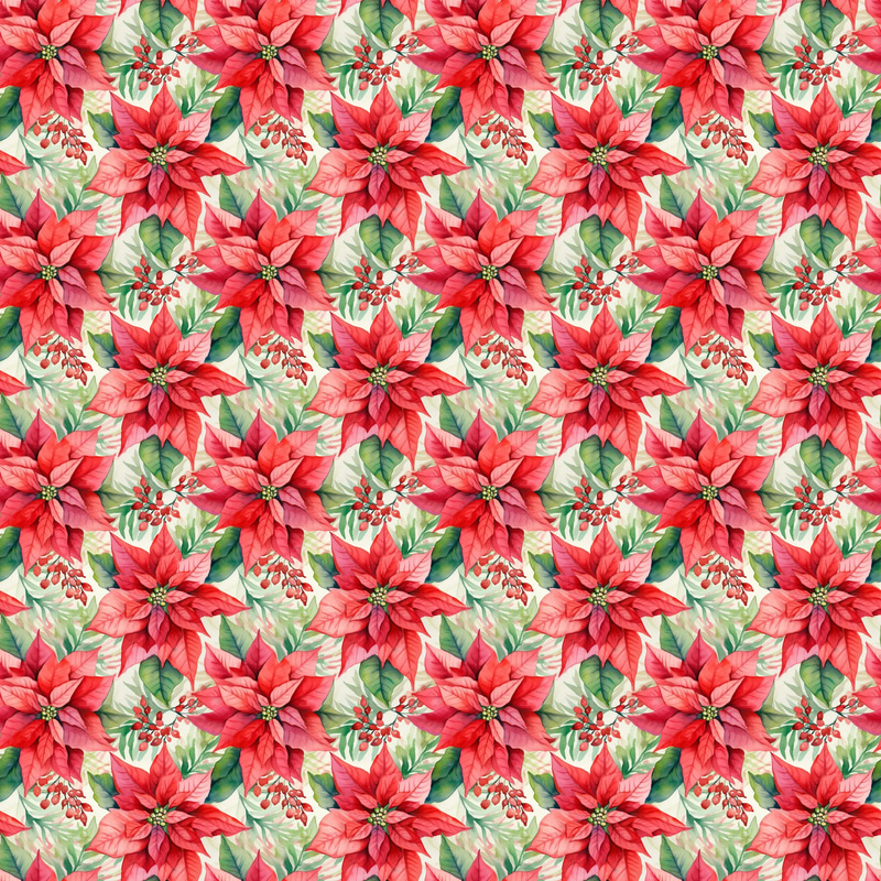Poinsettia Holiday Elegance Patterns - Festive Seasonal Floral Designs for Creative Print and Digital Projects