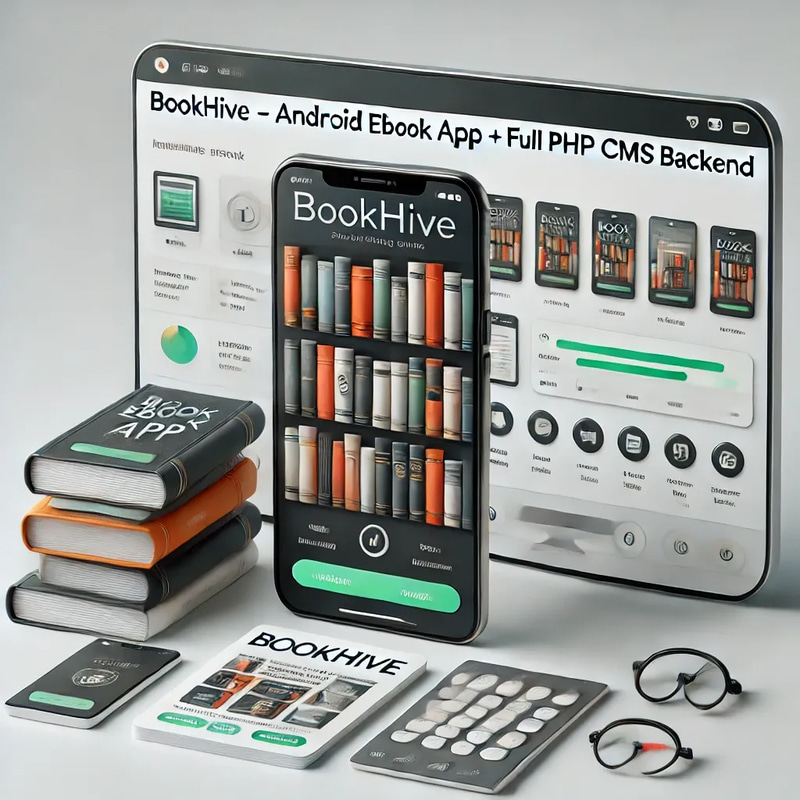 BookHive - Android eBook App + Full PHP CMS Backend - Comprehensive Mobile Reading & Management Solution for Developers and Content Creators
