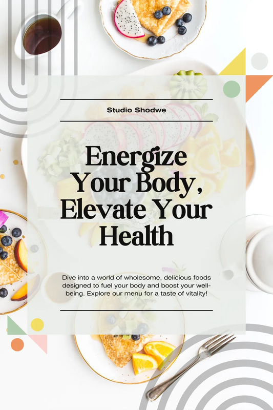 Healthy Green Meal - Pinterest Pin - Trendy Social Media Template for Engaging Health & Wellness Marketing