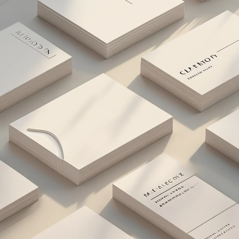 Clean Business Card Template - Sleek and Minimal Branding for Professional and Commercial Use