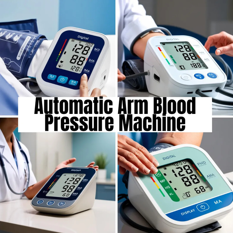 Automatic Arm Blood Pressure Machine - Cinematic Medical Stock Video for Educational and Scientific Content Creators