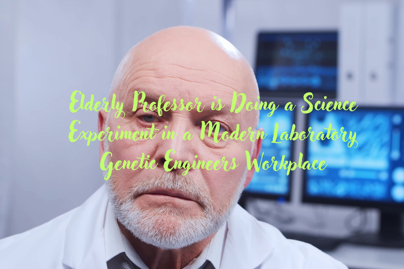 Elderly Professor Conducting Science - Cinematic Educational Stock Video for Science & Medical Projects