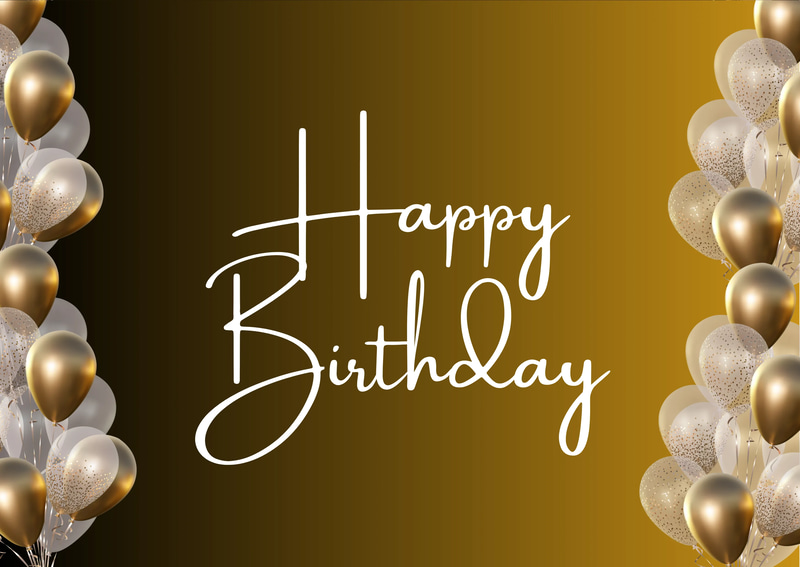 Gold Luxe Happy Birthday Design - Elegant Birthday Invitation for Stylish Celebrations and Event Hosts