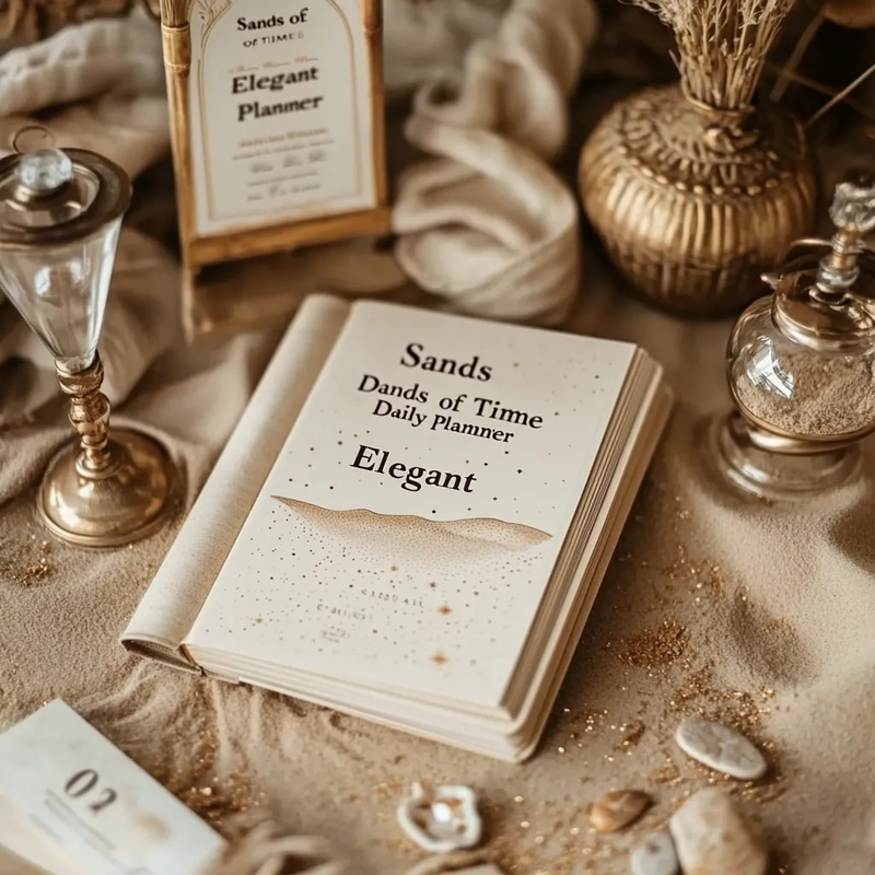 Sands of Time Elegant Daily Planner - Refined Productivity Planner for Focused Daily Success and Time Management