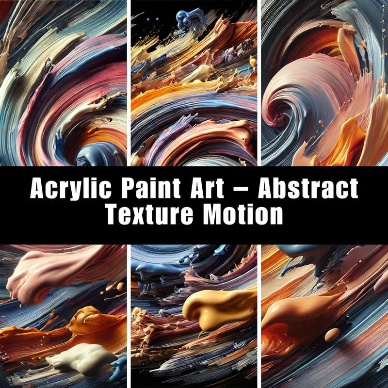 Acrylic Paint Art Abstract Texture Motion - Cinematic Abstract Texture Animation for Creative Video Projects