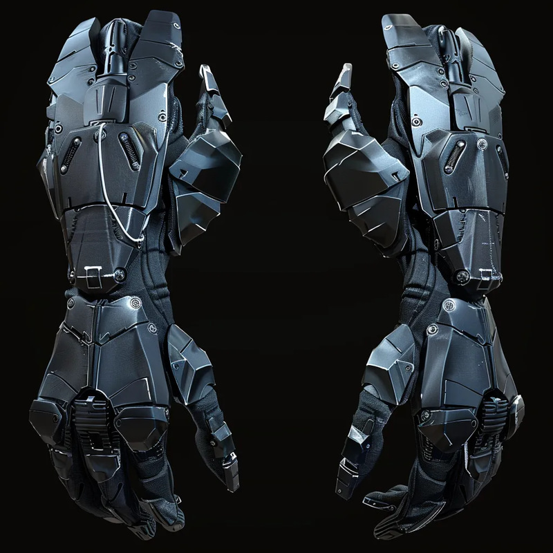 Fangborn Retractable Claw Gauntlets - Visionary Concept Weapon and Armor Design for Creators