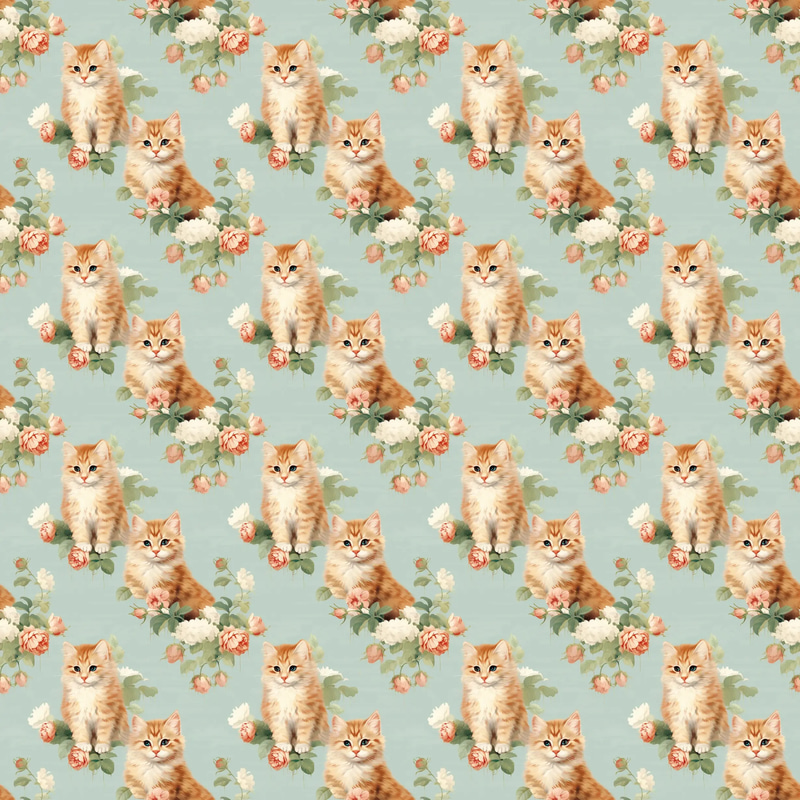 Playful Kitten Fur Texture Patterns - Eco-Friendly Animal Print Textures for Designers and Creators