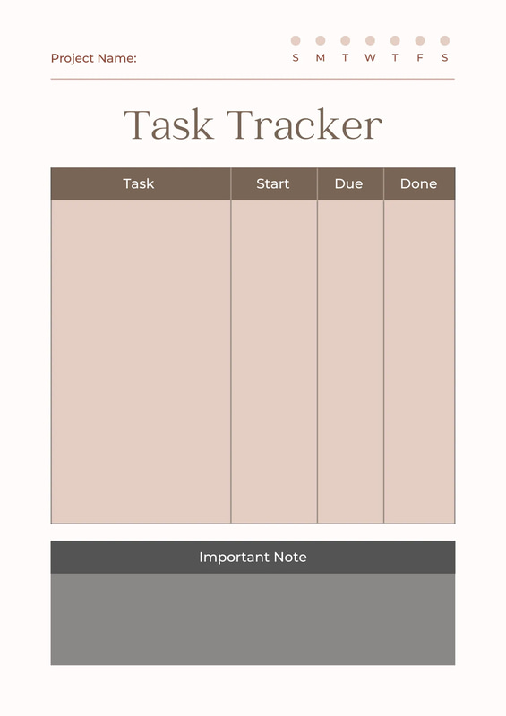 Professional Edge Brown Modern Work Tracker - Sleek Project Planner for Efficient Task Management and Productivity Boost