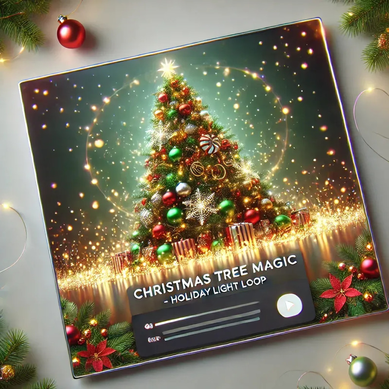 Christmas Tree Magic - Holiday Light Loop - Cinematic Festive Motion Background for Seasonal Videos & Digital Projects